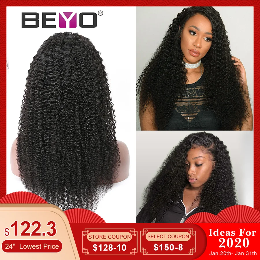 

360 Lace Frontal Wig Pre Plucked With Baby Hair Brazilian Kinky Curly Wig Glueless Lace Front Human Hair Wigs Beyo Remy Lace Wig