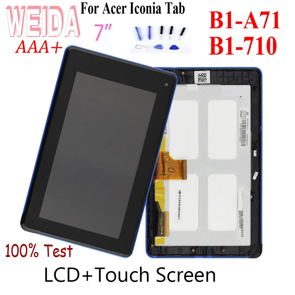 WEIDA " ЖК-дисплей для acer Iconia Tab B1 B1-710 B1-A71 ЖК-дисплей сенсорный экран отдельно B1-710 B1-A71