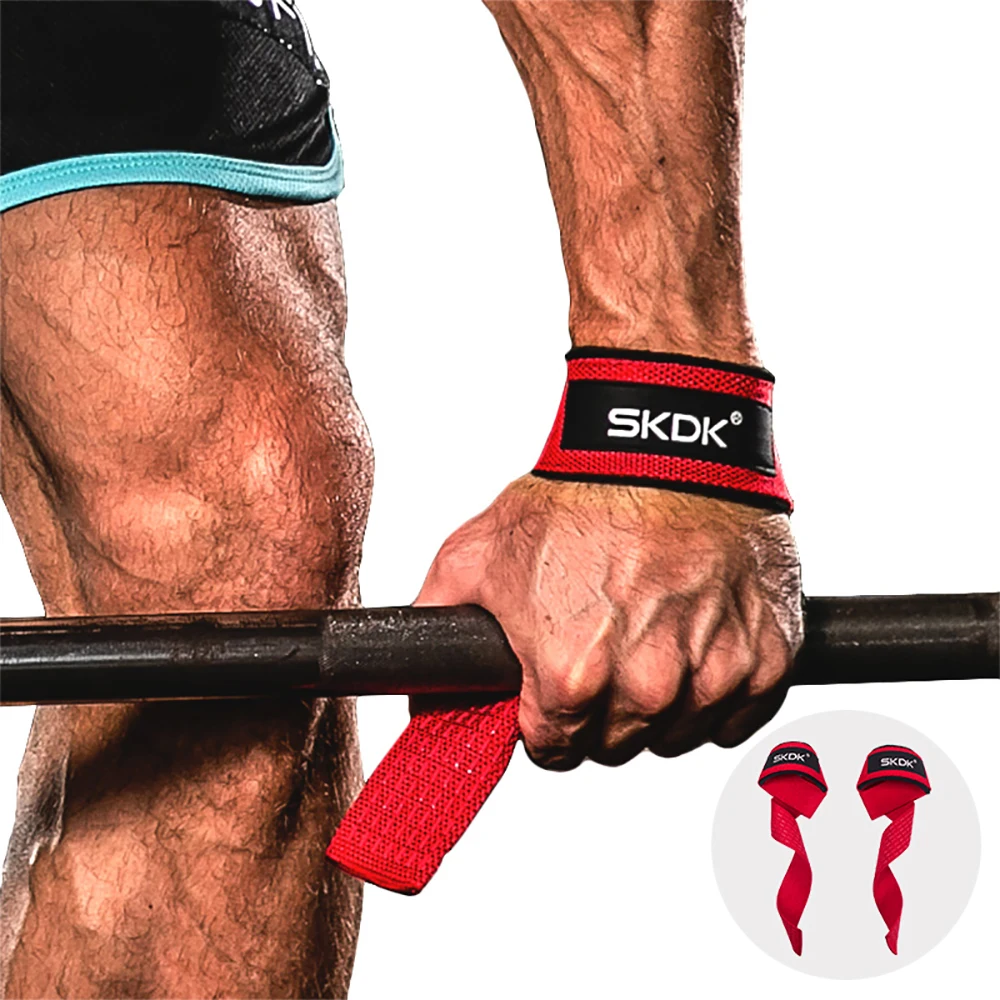 

2pcs/Pair Gym Fitness Weight lifting Straps Dumbbell Hand Grips Training Wrist Support Bands For Barbell Pull Up