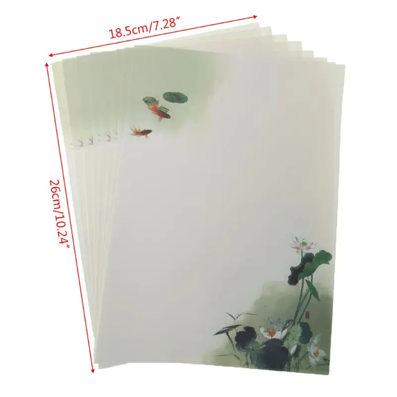 

16Pcs/pack Beautiful Chinese Style Letter Paper Ink Painting Writing Students Stationery Office Tools