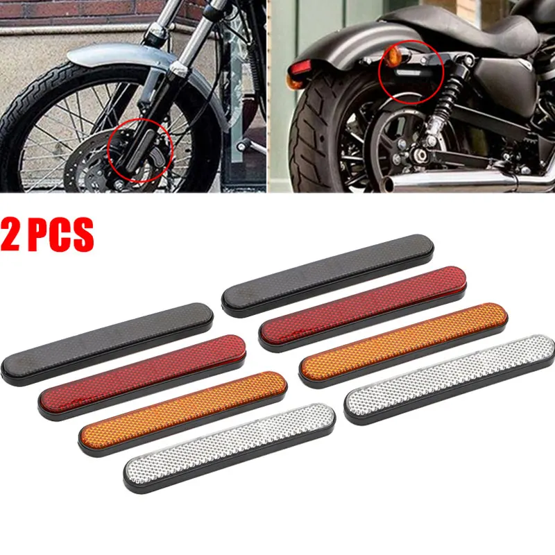 Motorcycle Front Fork Reflector Sticker Lower Legs Slider Safety Warning for Harley Dyna Softail