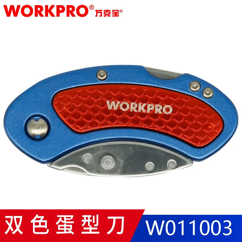 WORKPRO Mini Knives Utility Knife Aluminum Handle Folding Knife with 10pc Extra Blades