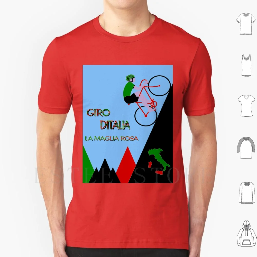 "D Italia Bicycle" Racing T-Shirt Con Stampa Pubblicitaria Stampa Cotone Ditalia La Maglia Rosa Biciclette Cicli Bici Corse Racing