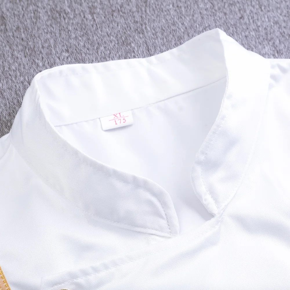 High Quality chef work Uniform Short Sleeve Hotel Restaurant Kitchen Waitress Double Breasted Chef Cooking Jacket Uniform unisex