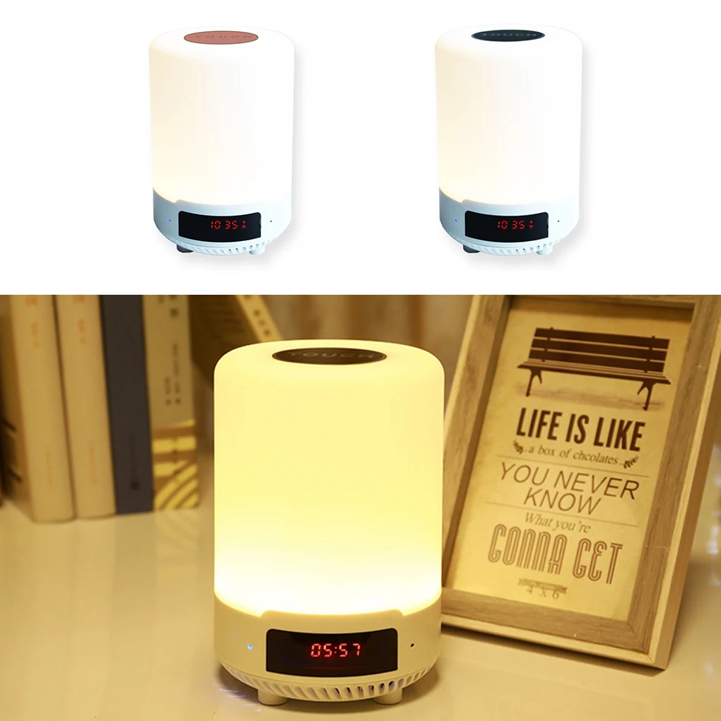 

Bluetooth Night Light Music Bulb Seven-color Portable Wireless Speaker LED Touch Control Bedside Lamp