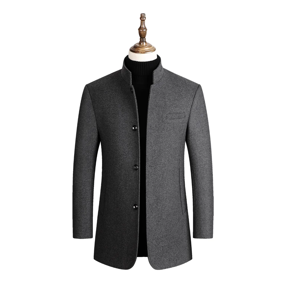 Men's Tweed Coat,Men's Trench Coat Jacket,Middle-aged Dad's Coat,collar Tweed Coat,Middle-aged and Old Wool Coat,Tweed Coat Men