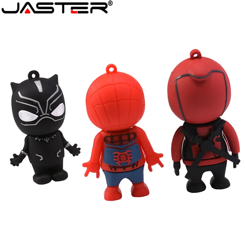 Флеш диск USB 2 0 с героями мультфильмов 64 ГБ флешка супергерой Халк Дэдпул 4 8 16 32