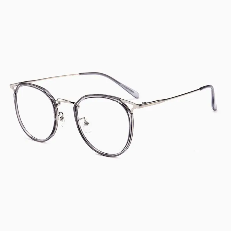 C31 optical glasses Ретро очки женские и мужские корейские круглые очки оправа металлическое полное плоское зеркало в раме оптические очки по рецепту - Цвет оправы: C31 optical glasses