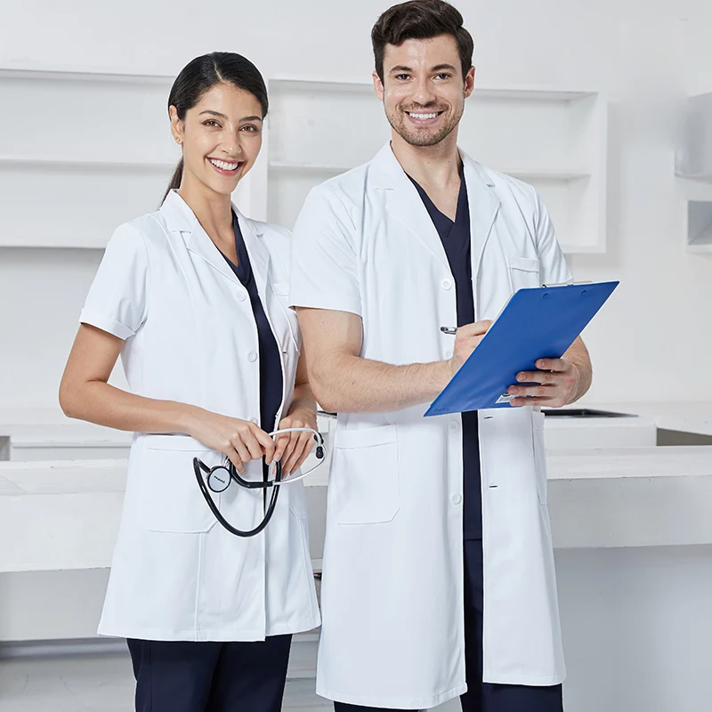 Wholesale Medical Uniforms Clothes Spot white coats medical spa hospital gown lab coat nurse scrub uniform pharmacy veterinary
