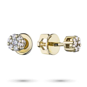 

Yellow gold pouches with diamonds