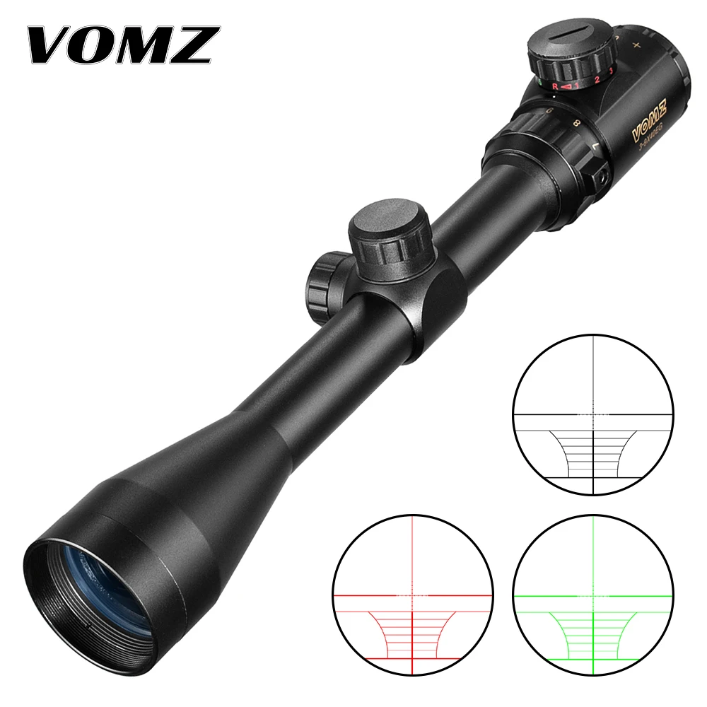 Тактический охотничий прицел VOMZ 3-9x40 EG с красным и зеленым светом оптический для