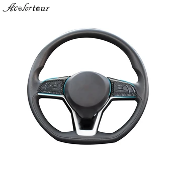

For nissan rogue sport 2021 for versa 2020 steering wheel sticker button decorations for X-TRAIL T32 for Qashqai 2018 for Juke