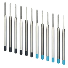 10 шт./компл. металлические заправки синий черный цвет для шариковой ручка высокого качества стержни для ручки для детей подарок школьный офис поставка