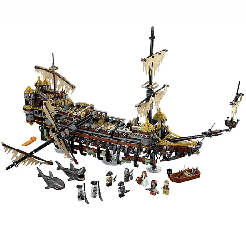 

2433PCS 71042 Silent Mary Pirates of The Caribbean Movie Fit Captain Jack Model Building Block Bricks Toys Gifts for Children