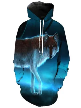 

European American foreign trade color new printing hooded pocket hooded sweater male tide hooded jacket jackets Outerwear Coat