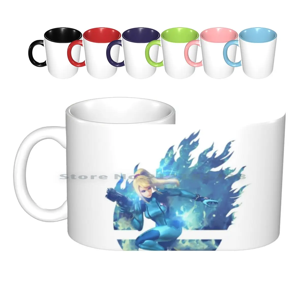 Smash-Zero Suit Samus Tazze In Ceramica Tazze Da Caffè Tazza Da Tè Al Latte 20Xx Super Smash Bros Brother Fox Falco Sheik Canadian Ssb Sbb