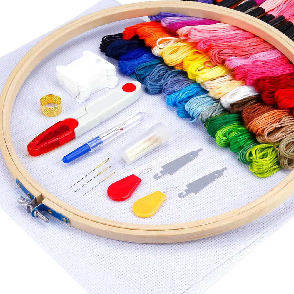 

New DIY Russia Embroidery Starter Kit Needlework Sewing Accessories Cross Stitch Tool Ingenious Kit High Quality
