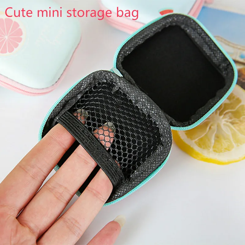 

Cartoon Women Coin Purse Small Wallet Cute Headset Bag Kids Female Zipper Coin Key Earphone Line Pouch Money Bags for AirPods