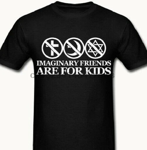 Imaginary Friends Atheist t-shirt Tee anti religion science evolution |