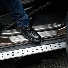 Подходит для Kia Sportage R- нержавеющая сталь Накладка на порог полосы приветствуются педали автомобиля аксессуары для укладки