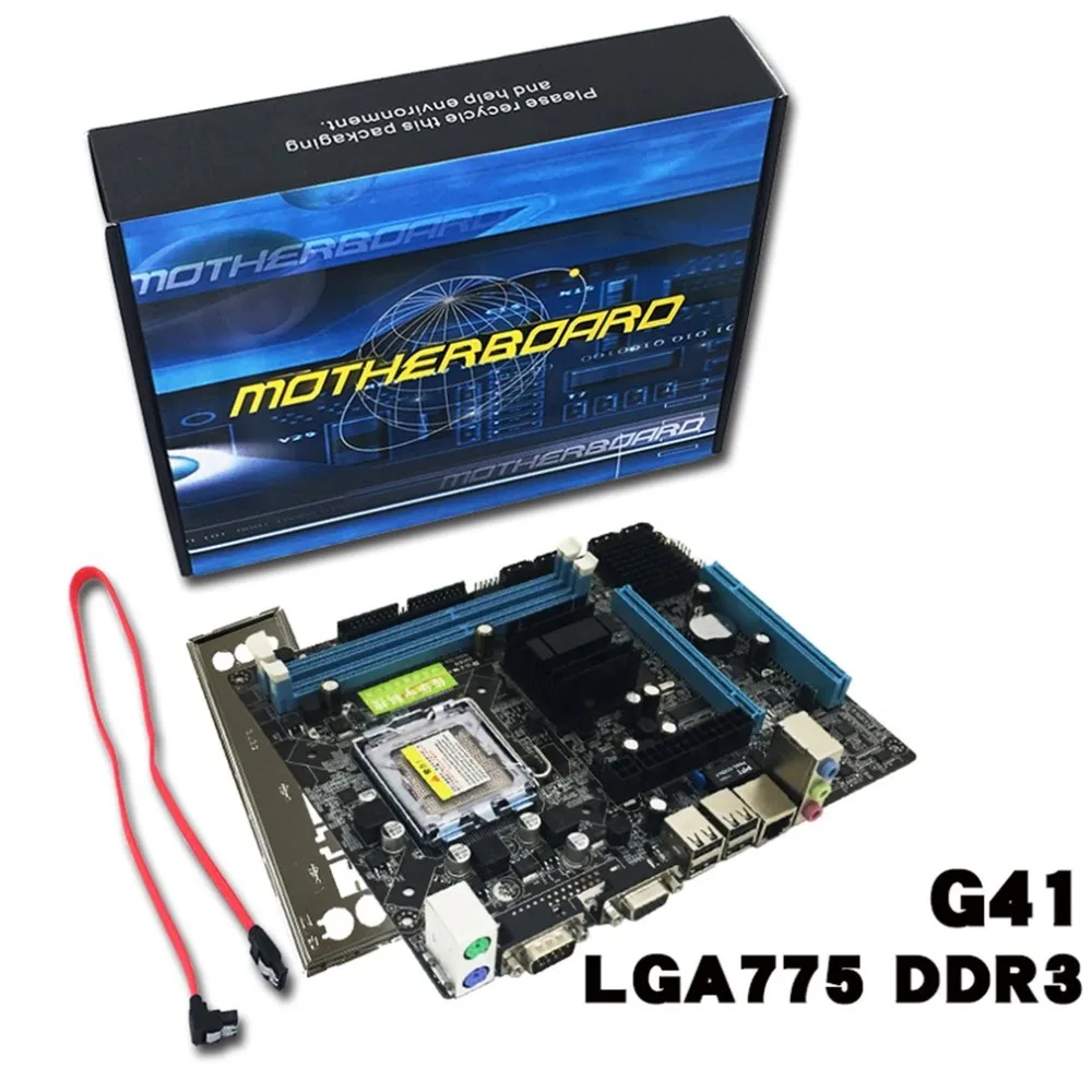 LGA 775 Gigabyte материнская плата G41 Настольная компьютерная материнская плата USB 2,0 DDR3 ПАМЯТЬ 8 Гб 1066 1333 МГц VGA двухъядерный процессор SATA2.0