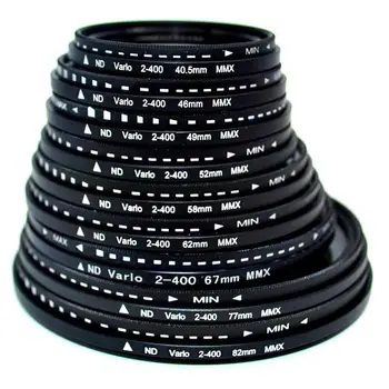 

ND Filter ND2-400 nd filter 37/40.5/43/46/49/52/55/62/67/72/77mm Adjustable Neutral Density Fader Variable Camera Lens Filter