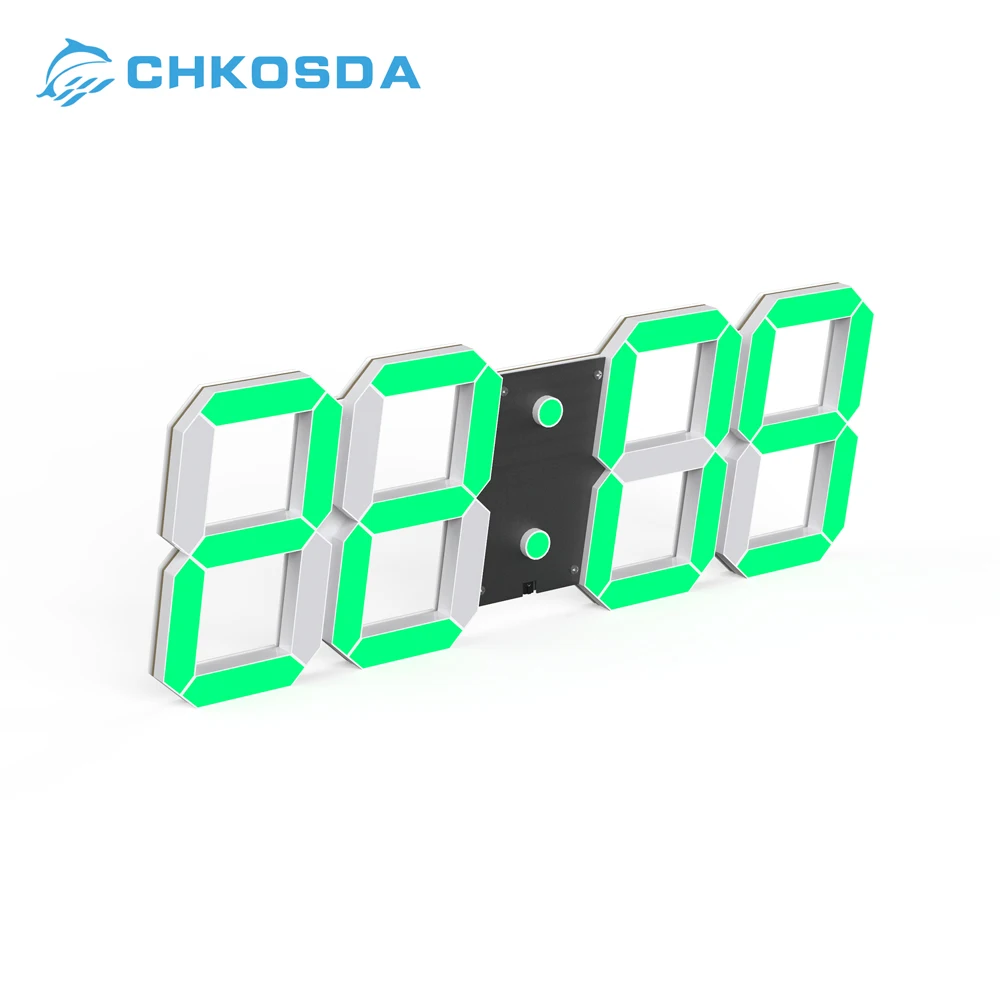 CHkosda LED Wall Clocks Digital Clocks with Stopwatch 3D Countdown