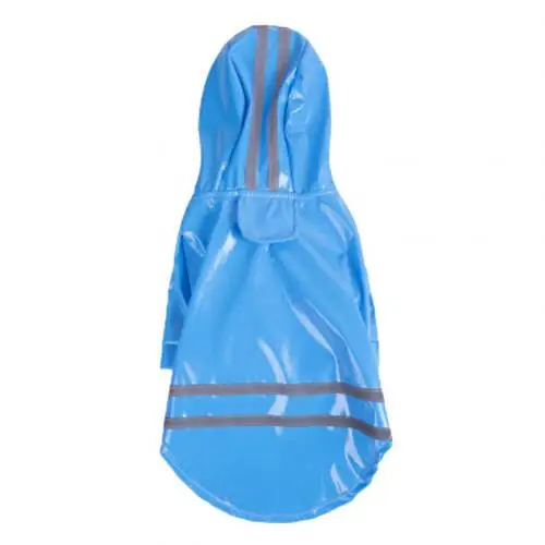 Теперь Открытый Собака Щенок с капюшоном дождевик водонепроницаемая куртка уличная одежда комбинезон - Цвет: Синий