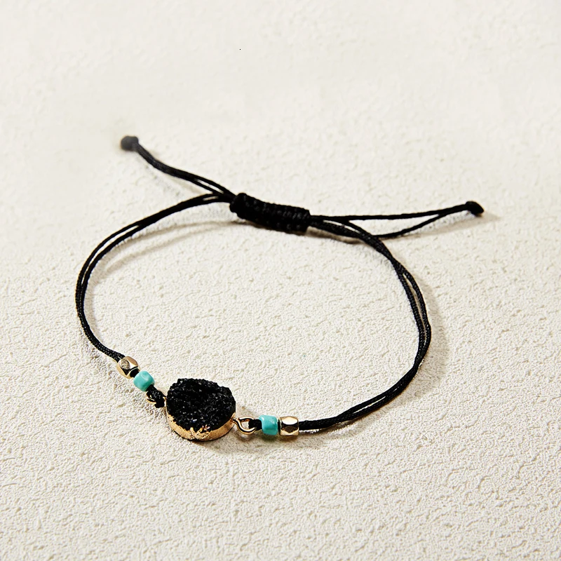 Женский браслет ручной работы из бусин модные натуральные цвета каменный браслет простой браслет с камнем кулон Ювелирное Украшение