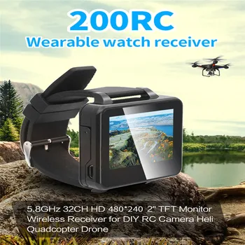 

200RC FPV Wearable Watch 2" LCD 5.8G 48Ch FPV Monitor Wireless Receiver Watch LCD Display for FPV RC Drone Spare Part