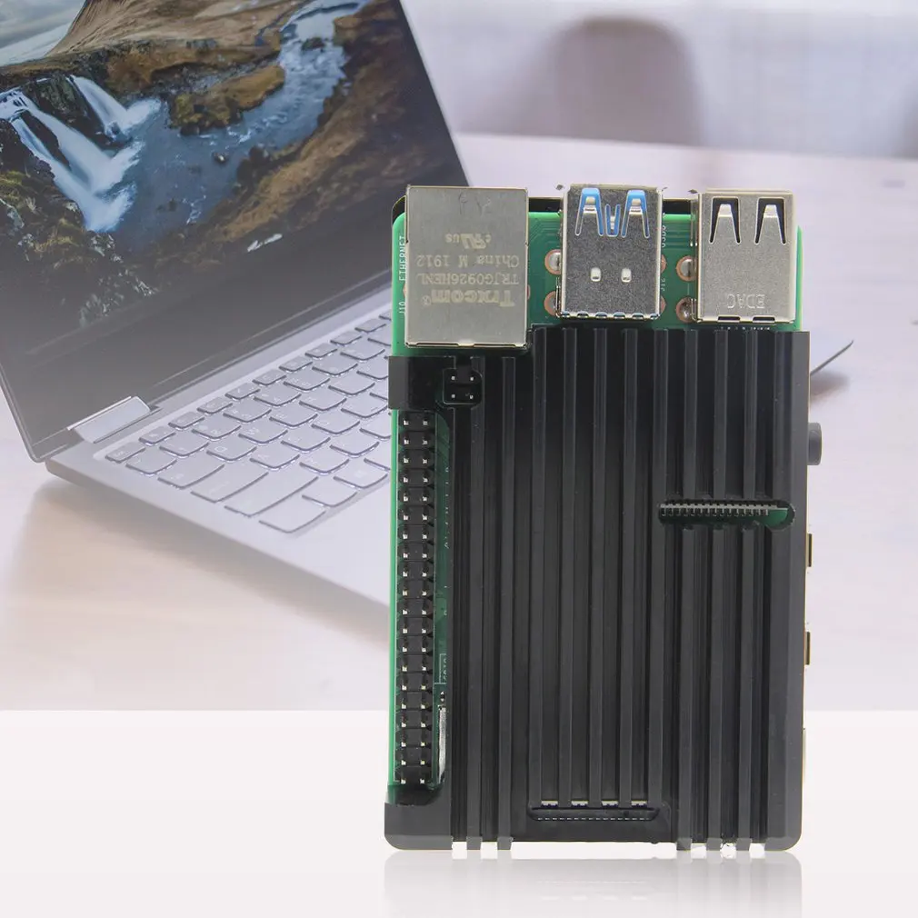 Для Raspberry Pi 4 металлический корпус 4 поколения для Raspberry Pi 4 поколения B+ коробка из алюминиевого сплава 4B аксессуары для теплоотвода