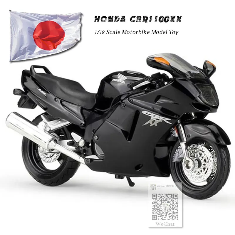 6 шт./лот MAISTO 1/18 весы игрушки, модели мотоциклов HONDA CBR1100XX отлитый под давлением металлический мотоцикл модели игрушки