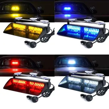 

Car Truck Emergency Flasher Dash Strobe Warning Light Day Running Flash Led Police Lights 16LEDs Flashing Lights Modes 12V