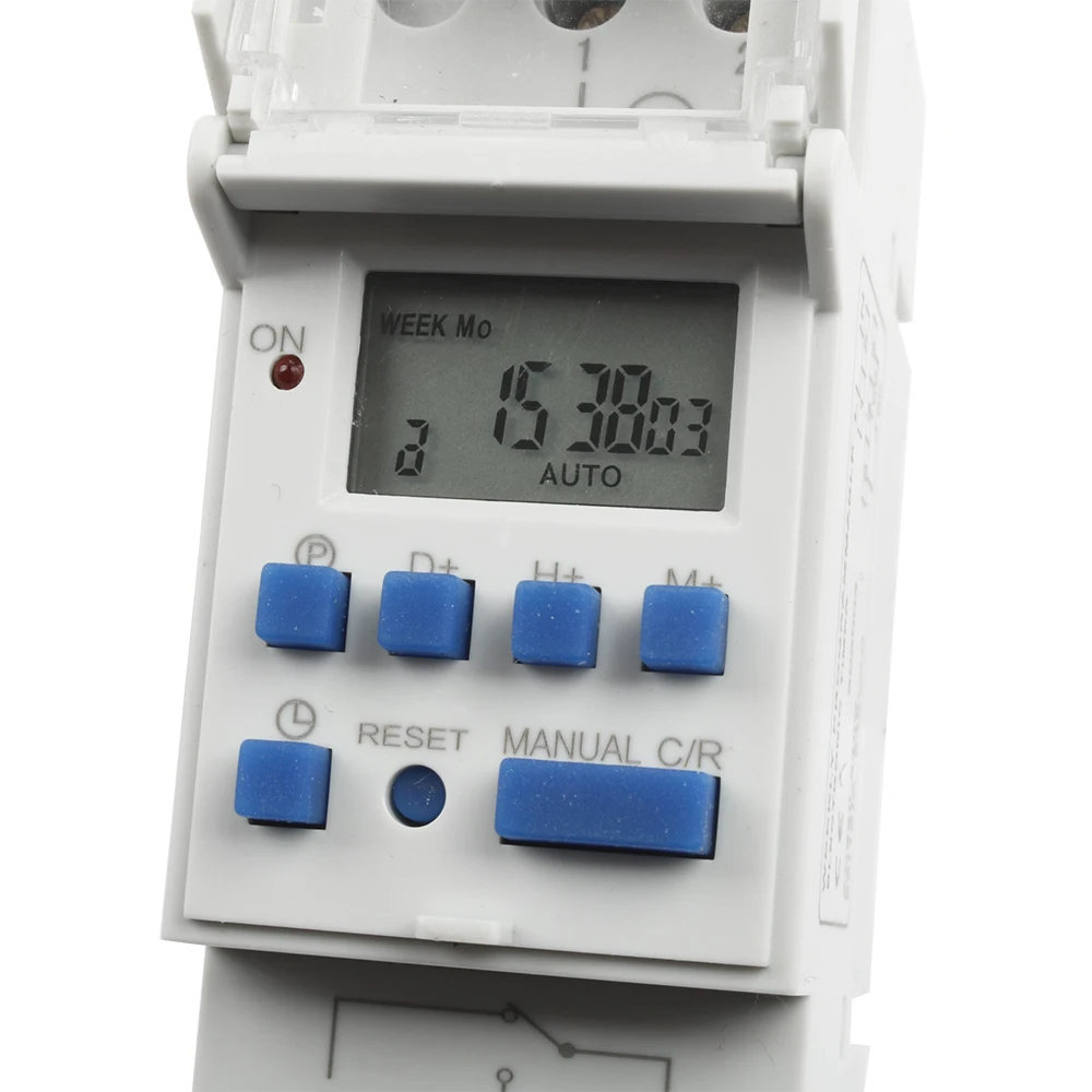 1Pc New Type 220V Digital LCD Power Timer Programmable Time Switch Relay tp8a16  Weekly Timer No Battery Stable Timer Switch 4
