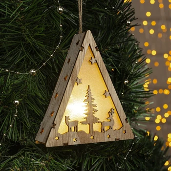 

Wooden figure "Christmas tree and deer", 13x11x3 cm, baht (set), 1 LED, T / WHITE 4364295