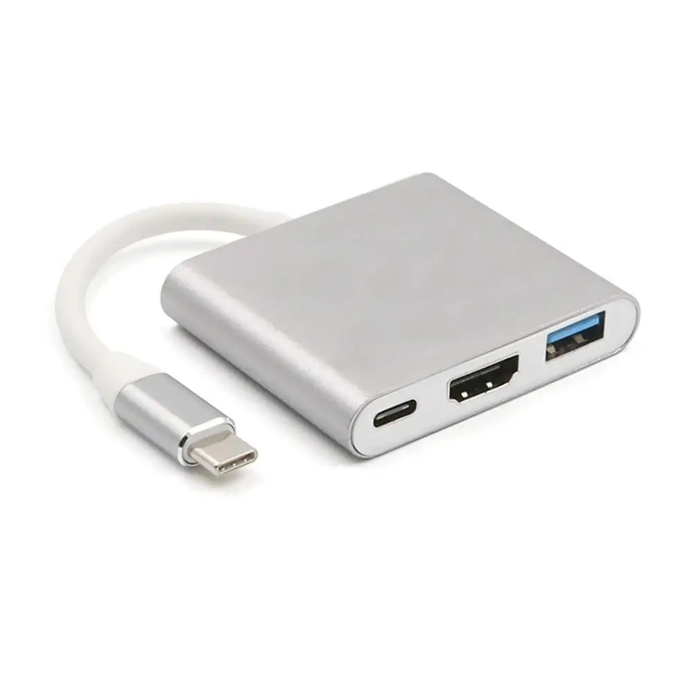 Usb type C к HDMI USB 3,0 зарядный адаптер конвертер USB-C 3,1 концентратор адаптер для MacBook Pro Pixel huawei Mate10 - Цвет: Золотой