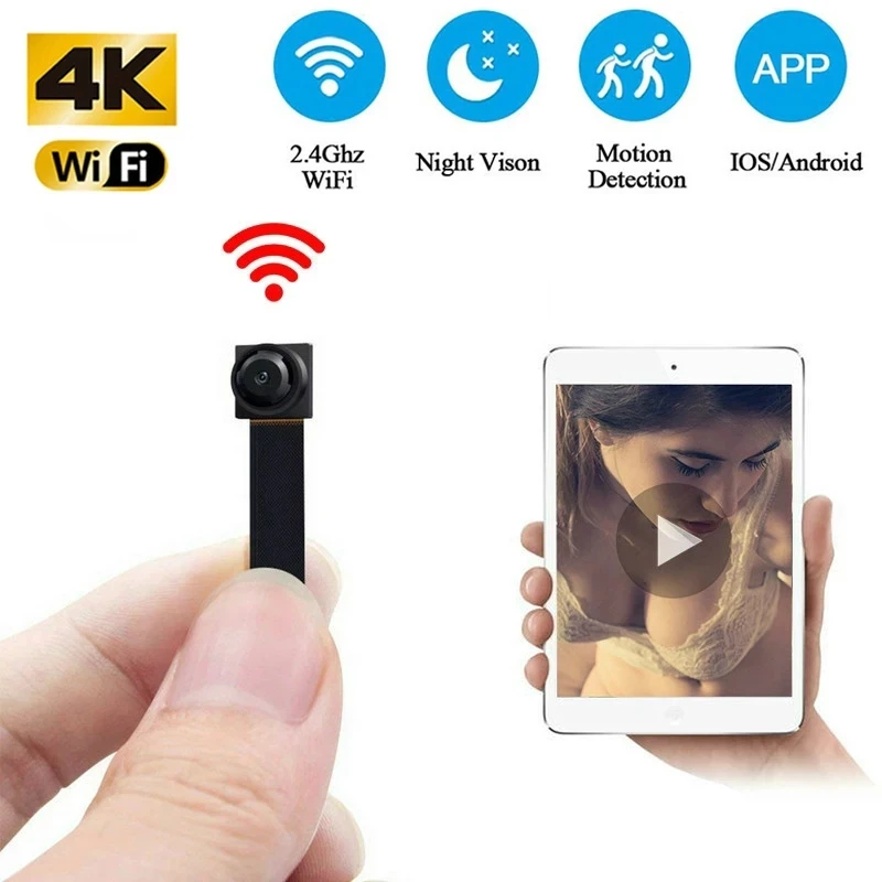HD 4K DIY портативная Wi-Fi IP мини-камера P2P беспроводная микро веб-камера видеокамера