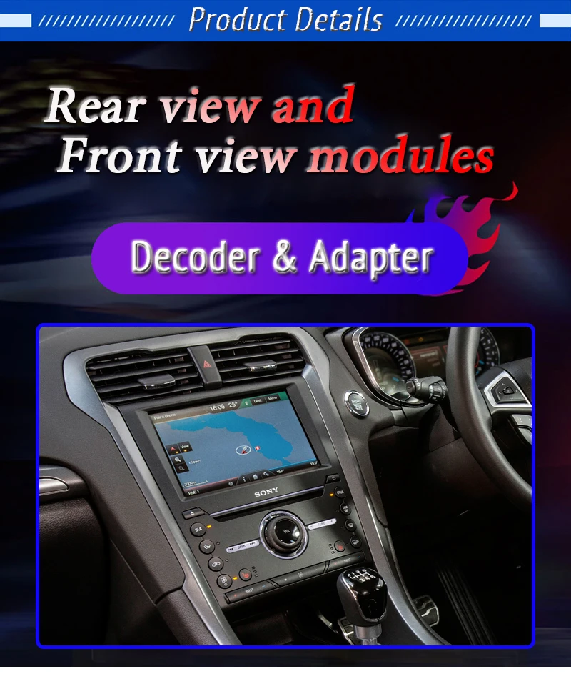 Rear Front Back Camera Module Decoder For Ford Mondeo 2015~2020 Interface System Original Car Screen Display Upgrade CAM Adapter DGX