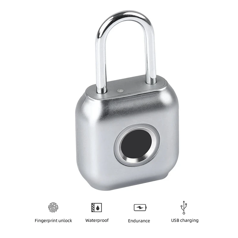 P6 Умный Замок с отпечатком пальца USB Перезаряжаемый водонепроницаемый IP66 замок