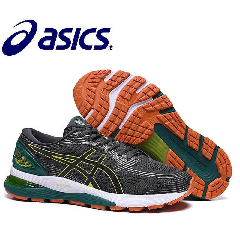 Asics- Hombre Nimbus 21 оригинальные мужские кроссовки для бега стабильность Asics мужские кроссовки дышащие спортивные Nimbus 21 - Цвет: 1-10