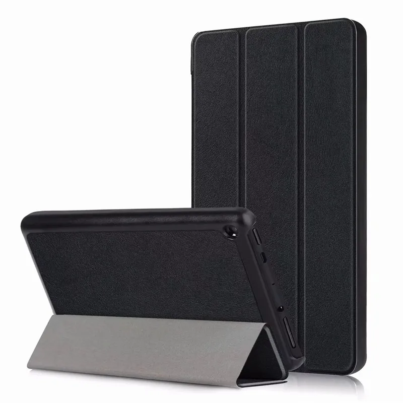 PU кожаный чехол для kindle fire HD " умный планшет Potective чехол для всех- kindle fire HD7 9th generat+ пленка+ ручка - Цвет: Черный