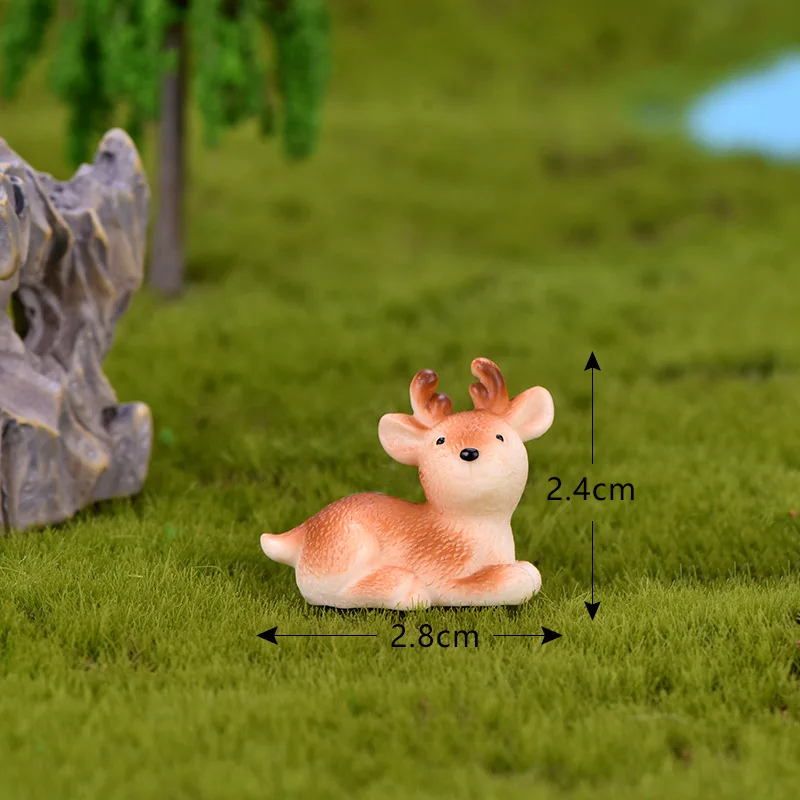 2pcs/lot Mini Animals Resin Small Bunny 1.5cm Fairy Garden Decor Crafts  Home Decor DIY