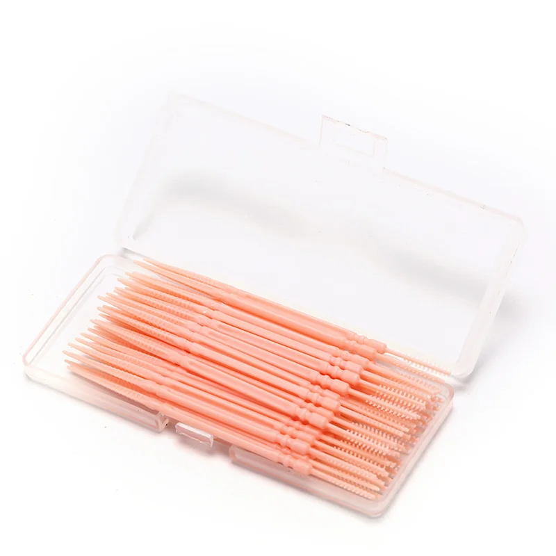 40 шт./кор. портативный двухсторонний зубочистка пластиковая Pick Oral Dental pick