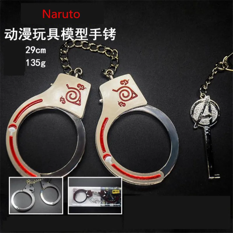Anime Naruto ONE PIECE Cosplay Toy Handcuffs Prop Accessories Metal Material Boy Girl Christmas Gift | Тематическая одежда и