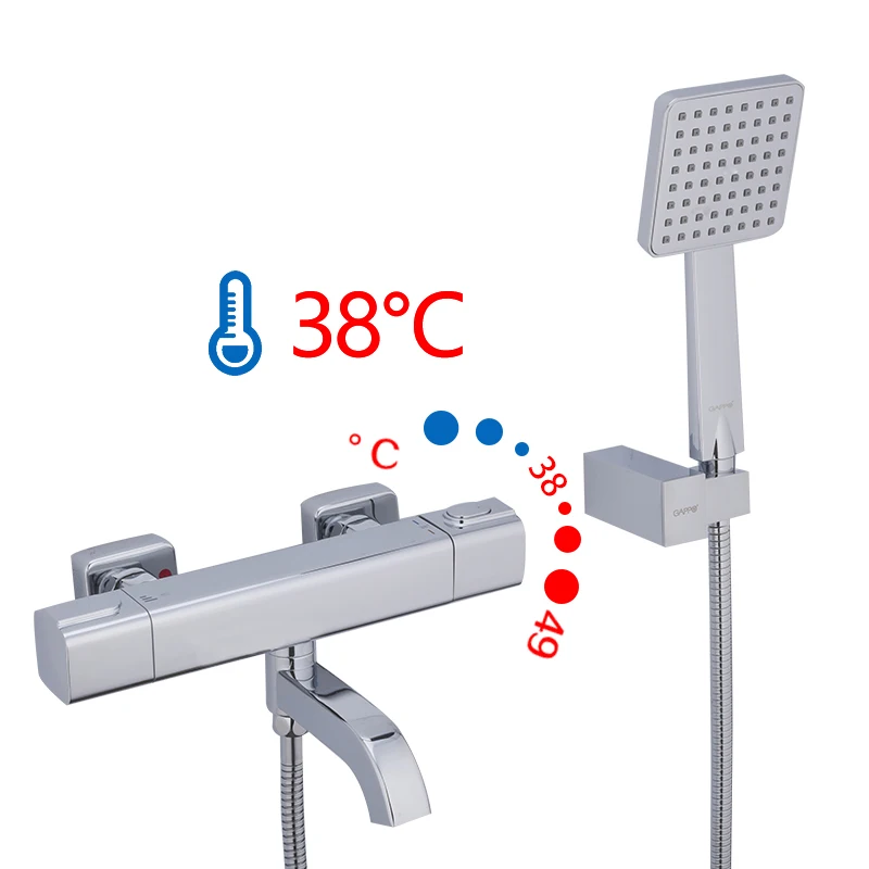 GAPPO Bathtub Faucet thermostatic shower faucet mixer bathtub faucet waterfall thermostat tap mitigeur thermostatique baignoire