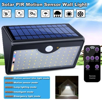 

Motion Sensor Solar Wall Light Waterproof Wireless Remote Control Outdoor Solar Powerd Garden Light Patio Landscape Street Lamp
