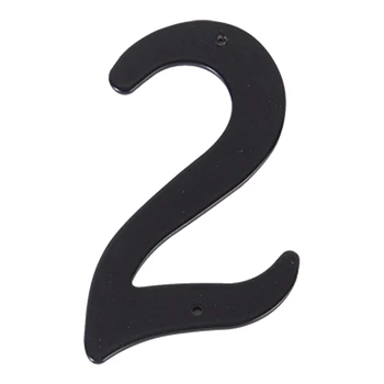 

101mm Floating Modern House Number Satin Nickel Door Home Address Numbers for House Digital Outdoor Sign Plates 4 Inch. #2