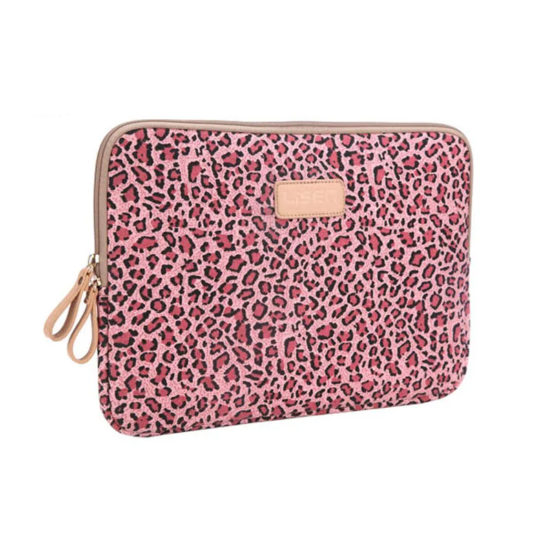 Laptop bag Case for Macbook Xiaomi Lenovo Asus HP Leopard pattern Canvas Sleeve 11 13 14 15.6 inch women men Laptop Cover