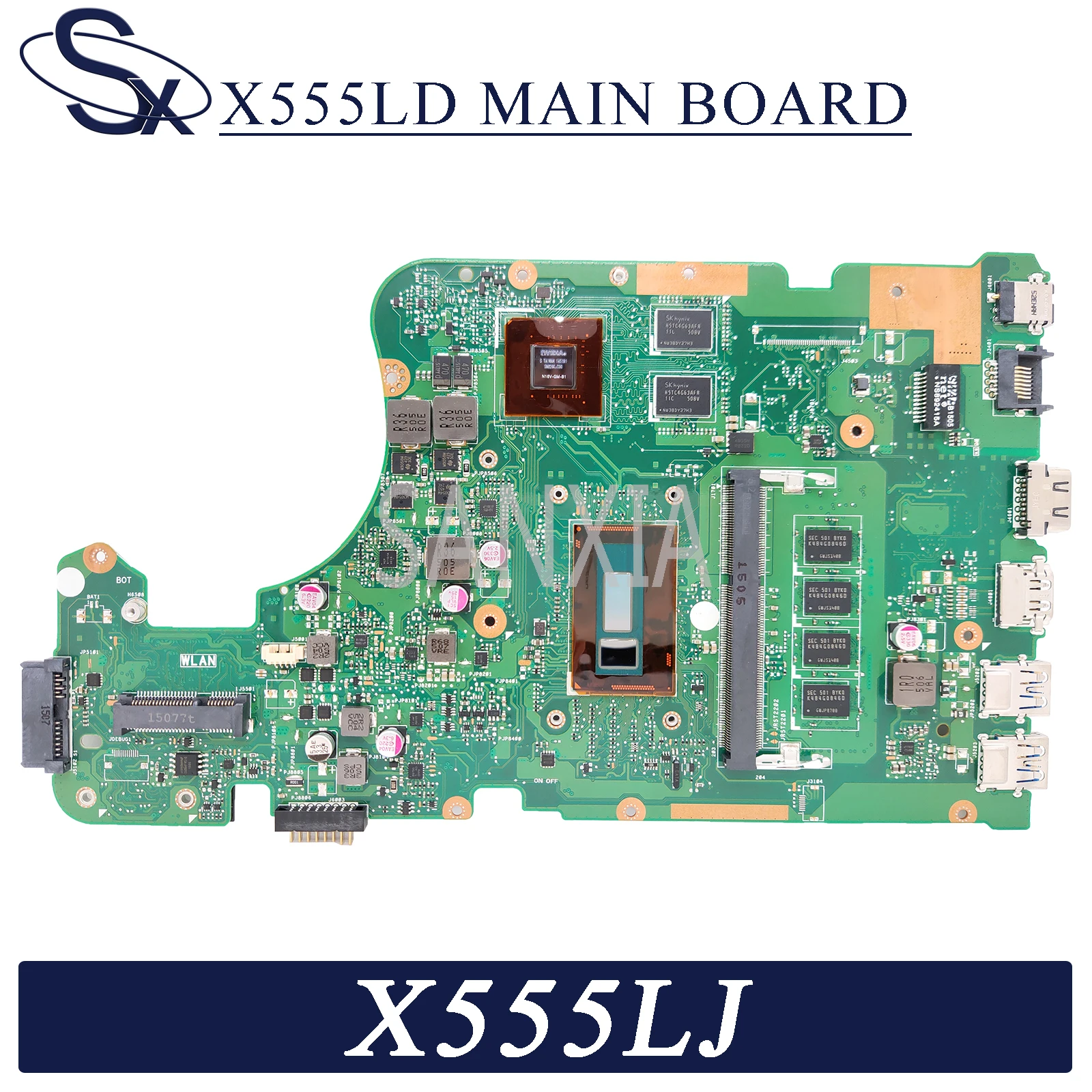 US $170.19 KEFU X555LD Laptop motherboard for ASUS X555LJ X555L original mainboard 4GBRAM I75500U GT920M LVDS