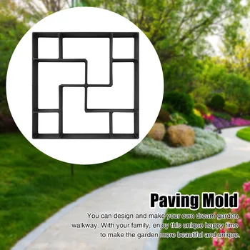 

40cm Pavement DIY Lawn Forms Cement Brick Stepping Stone Patio Yard Paving Mold Walkway Garden Decor Reusable Path Maker Square